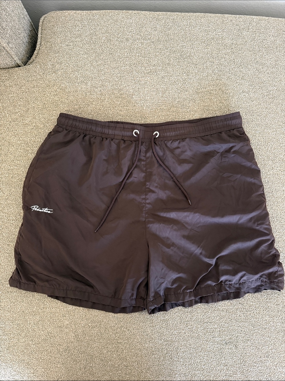 Primitive Men’s Brown Swim Trunks with Drawstring Sz XL